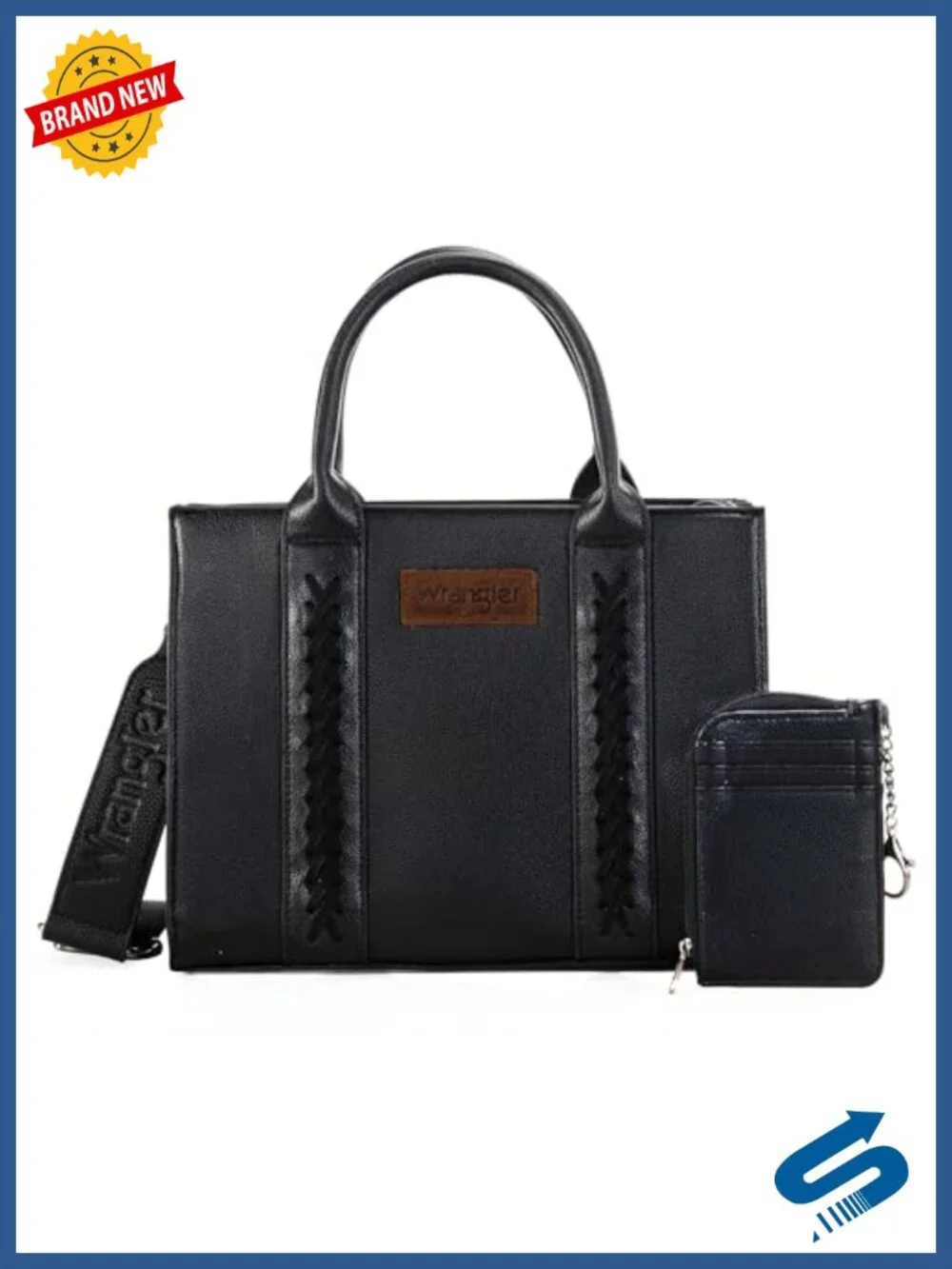 Faux Leather Leopard Print Tote Satchel with Card Holder